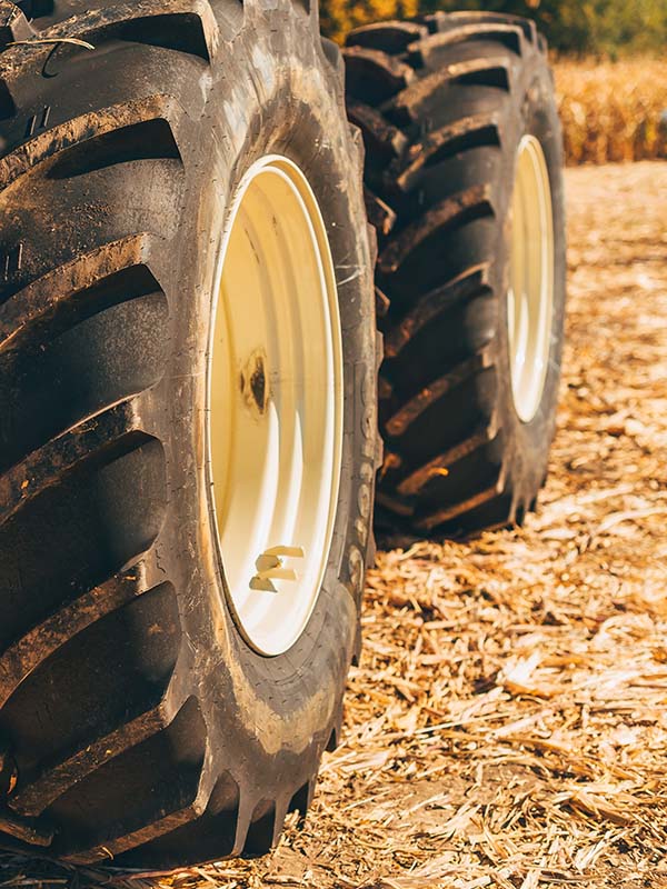 Nahaufnahme Traktorreifen
